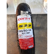 CORSA S33 TUBELESS AUTOMATIC MOTORCYCLE TIRES 80/80-14 AND 90/80-14