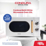 Condura Limited Edition Vintage Style 20L Microwave Oven (Scandinavian White)