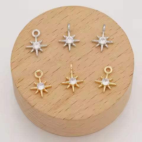 Cordial Design 9*12MM 100Pcs Jewelry Accessories/CZ Pendant/Hand Made/Star Shape/Charms/DIY Making/E
