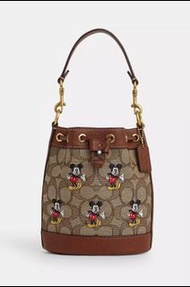 &lt;現貸&gt; N97 Disney X Coach Mini Dempsey Bucket Bag In Signature Jacquard With Mickey Mouse Print *sf o pick up