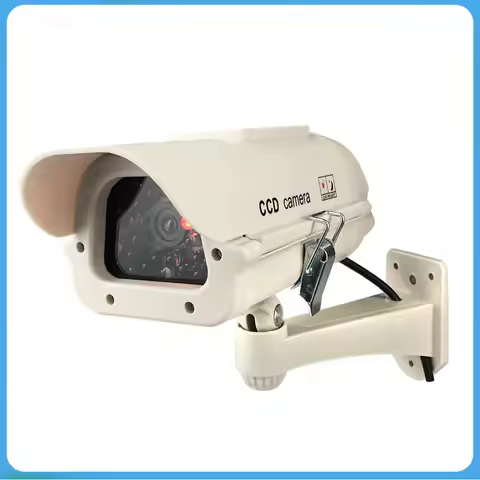 Solar Simulation Camera Model Surveillance Camera Fake Camera Rainproof With Light Fake Gun Camera