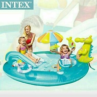 INTEX Crocodile Sprinkler Slide Swimming Pool 🎉 Ball Pool intex Swimming Pool Swimming Pool Inflatab