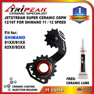 TRIPEAK Jetstream Pro Ceramic OSPW Pulley Kit Shimano Road 9100 9200 11 12 Speed System Hollow Cage 