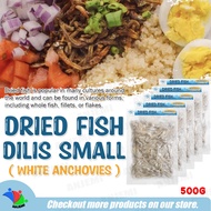 Dried Fish Dilis Small 500g / 1kg Dried Anchovies / Gourmet Dried Fish / Sun-Dried / White dilis