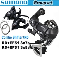 Shimano Tourney 7/8 Speed Rear Derailleur Combo Shifter 3x7/8 Speed RD Shfiter Derailleur Groupset