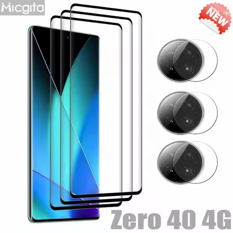9D Curved Glass For Infinix Zero 40 4G Screen Protector X6860 Anti-Scratch Zero 40 4G Soft Fiber Cam