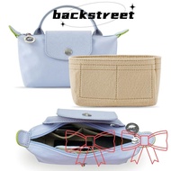 BACKSTREET Insert Bag, Multi-Pocket Felt Linner Bag, Durable Portable Travel Storage Bags Bag Organizer Longchamp Mini Bag