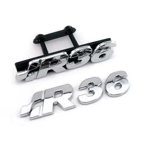 3D Plastic Chrome R36 R35 R32 Logo Rear Boot Tailgate Badge for GOLF R 3.6L V6 GTI TDI R36 Emblem Ca