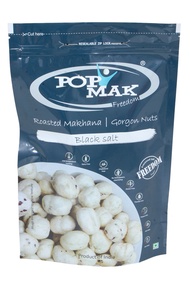 Popmak Roasted Makhana/Water Lily Seeds - Black Salt 80g