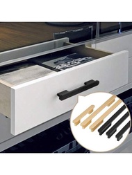 1個現代鋁合金黑金色廚房櫥櫃把手和旋鈕抽屜把手衣櫃門拉手家具五金