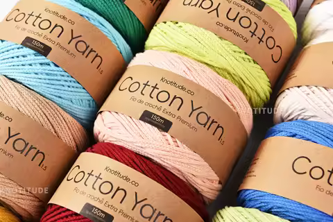 KNOTITUDE 1.5mm Cotton Yarn 150m a Ball Hand knitting yarn Hand Crochet yarn Bag crochet yarn 100% h