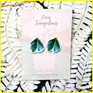 ☃ ☂ ✌ Ficus Triangularis Earrings