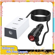 【D&F】EDUP for  Mini 36V Car Adapter 120W USB-A USB-C  Mini Voltage Step Up Cord 36V 1.67A Output 12V