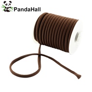 1roll Soft Nylon Cord Flat Coconut Brown 5x3mm about 21.87 yards(20m)/roll