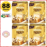[ Instant Coffee ] Nescafe Gold Blend Cafe Latte 88P (22P x 4 Boxes) / Use Regular Soluble Coffee / Powder / Ready To Drink / Easy to make / Soluble in water or milk / For Hot or Iced Coffee / DIRECT FROM JAPAN