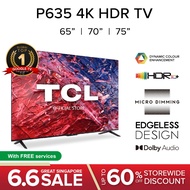 TCL P635 Google TV | 65 70 75 inch | 4K Smart TV | HDR 10 | Dolby Audio | HDMI 2.1