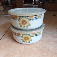 Baskom tutup enamel -mixing bowl enamel 2 pcs