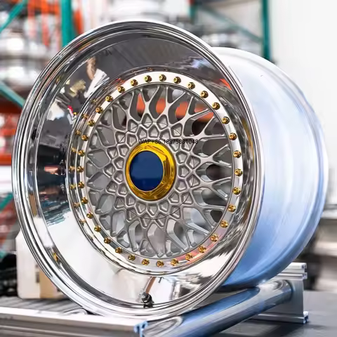 Custom 3 Piece Forged 5x120 5x130wheels 16 17 18 19 Inch 7j to 14 j Mesh Design Rs Silver Wheel Rim 