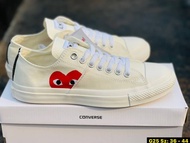 รองเท้าConveres Play Comme Des Garcons White SIZE.36-44 รองเท้าผ้าใบคอนเวิส รองเท้าผ้าใบผู้ชายหญิง ร
