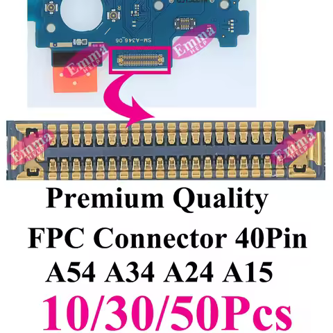 40Pin FPC Connector On daughter board For Samsung A54 A34 A24 A15 Charging Board Sub-motherboard Int