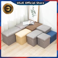 Rectangular Square Storage Stool Sit Adult Sofa Folding Storage Box Ottoman chair Folding Box Storage Organizer Box