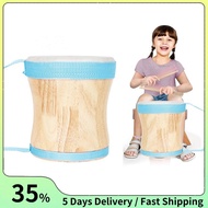 Wooden  Drum Kids Djembe Drum Set for Early Education and Children'S Percussion (Blue)
