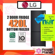 [SEDA NUR] LG Bottom Freezer 2 Door Fridge 420L GC-B529NQCM / 455L GC-B569NQCM Black GCB529NQCM Smar