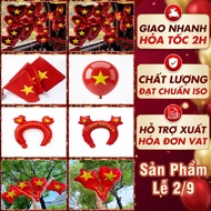[HCMC] National Day Accessories September 2 - Holiday Decorations September 2, Red Flag with Yellow 