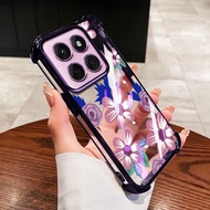 VRQR for Motorola Moto G56 G86 Casing White Camellia Clear Shockproof Phone Case