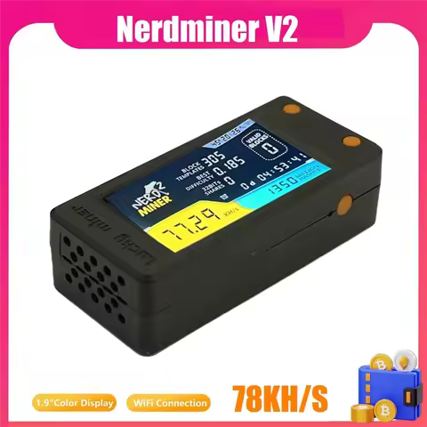 Qy-Nerdminer V2 78KH/S BTC Solo Lottery Miner With LCD Display Bitcoin BTC Crypto Miner ASIC Mining 