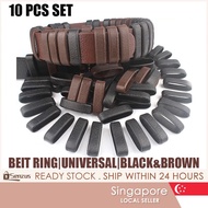 [SG SELLER] 10Pcs Men's Leather Belt Loop 4cm Width Belt Buckle Ring Fixing Tail Strap Accessories