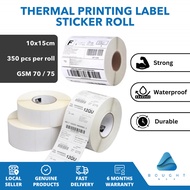 Thermal Label Printing Sticker Paper Roll 100mm x 150mm 350 Pieces Per Roll Adhesive A6 AWB Airway Bill Shipping Orders