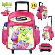 BagsMarket Luggage 16 นิ้ว Wheal กระเป๋าเป้มีล้อลากสำหรับเด็ก เป้สะพายหลังกระเป๋านักเรียน 16 นิ้ว รุ