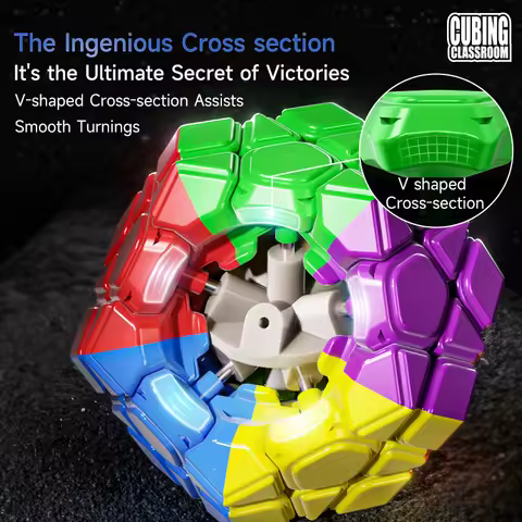 MOYU NEW Magnetic Megaminx V2 M 3x3 Megaminx Magic Cube Speed Cube Stickerless Puzzle Megaminxeds Cu