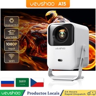 Vevshao A15 Smart Projector Portable Android 13 Projector Dual WiFi Auto Keystone Focus Pocket Beame