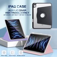IPad case 720 Rotate Flip Case Acrylic Case IPad Pro11 12.9 Acrylic Autolock Foldable Case for iPad 