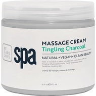 BCL SPA Massage Cream Tingling Charcoal – Detoxing & Purifying Body Moisturizer 16oz