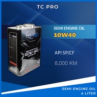 TC PRO Premium Multigrade Semi Synthetic SP/CF 10w-40 Car Engine Oil (4L) Hitam Enjin Kereta