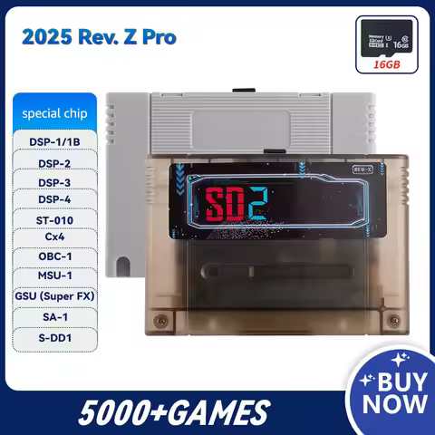 SD2 Game SNES for SD2SNES Rev. Z Version FXPAK Pro 5000 in 1 For SNES 16 Bit Video Game Console with