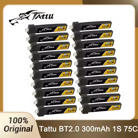 Tattu BT2.0 300mAh 1S1P LiPo Battery 75C 3.8V For Betafpv Air65 Meteor65 Pro O4 RC Helicopter FPV Ra