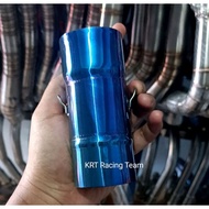 Slip on 50mm to 50mm length 12cm 20cm 30cm Full Black Titanbiru Connector Extend Racing Exhaust Vixi