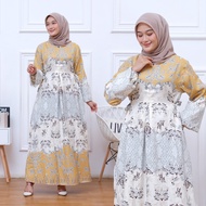 . K-FASHION Gamis wanita terbaru murah bahan Maxmara adem dingin Dress Raya Zatulini dewasa Kekinian