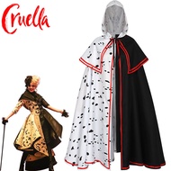 <![CDATA[Halloween Costume Dress - Cruella De Vil Inspired Black & White Spotted Design]]>