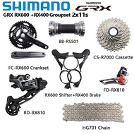 Shimano GRX RX600 RX400 Groupset 2x11s RX600 Crankset Shifter RX400 Brake RX810 Front Rear Derailleu