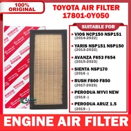ORIGINAL TOYOTA ENGINE AIR FILTER - ALTIS AVANZA VIOS YARIS PERODUA MYVI , ARUZ  17801-0Y050 17801-0