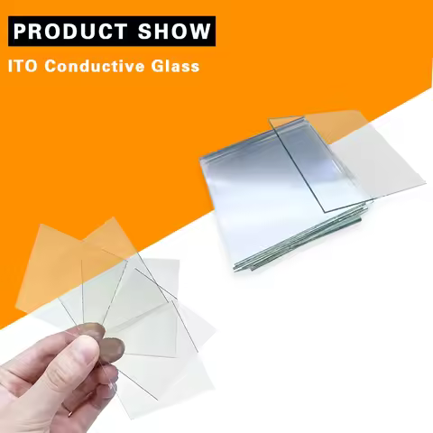 50x50x1.1mm Less 10 Ohm/Sq 10pcs Lab Transparent Conductive Glass Indium Tin Oxide ITO Glass Coated 