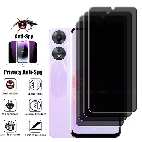 4Pcs For OPPO A78 5G Glass For OPPO A78 A 78 5G Screen Protector Protective Anti-Glare Privacy Anti-