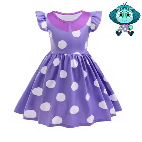 American Anime Movies Joy Sadness Anger Disgust Envy Cosplay Costume Children Blue Green Princess Dr