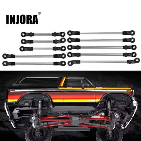 INJORA 313MM 324mm Wheelbase Stainless Steel Links Plastic Rod End Unassembled Kit for 1/10 RC Crawl
