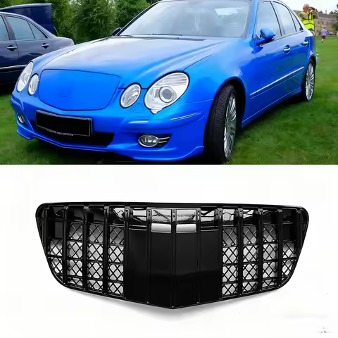Car Front Grille Grill For Mercedes-Benz E-Class W211 E200 E240 E320 E500 2007 2008 2009 ABS Grills 